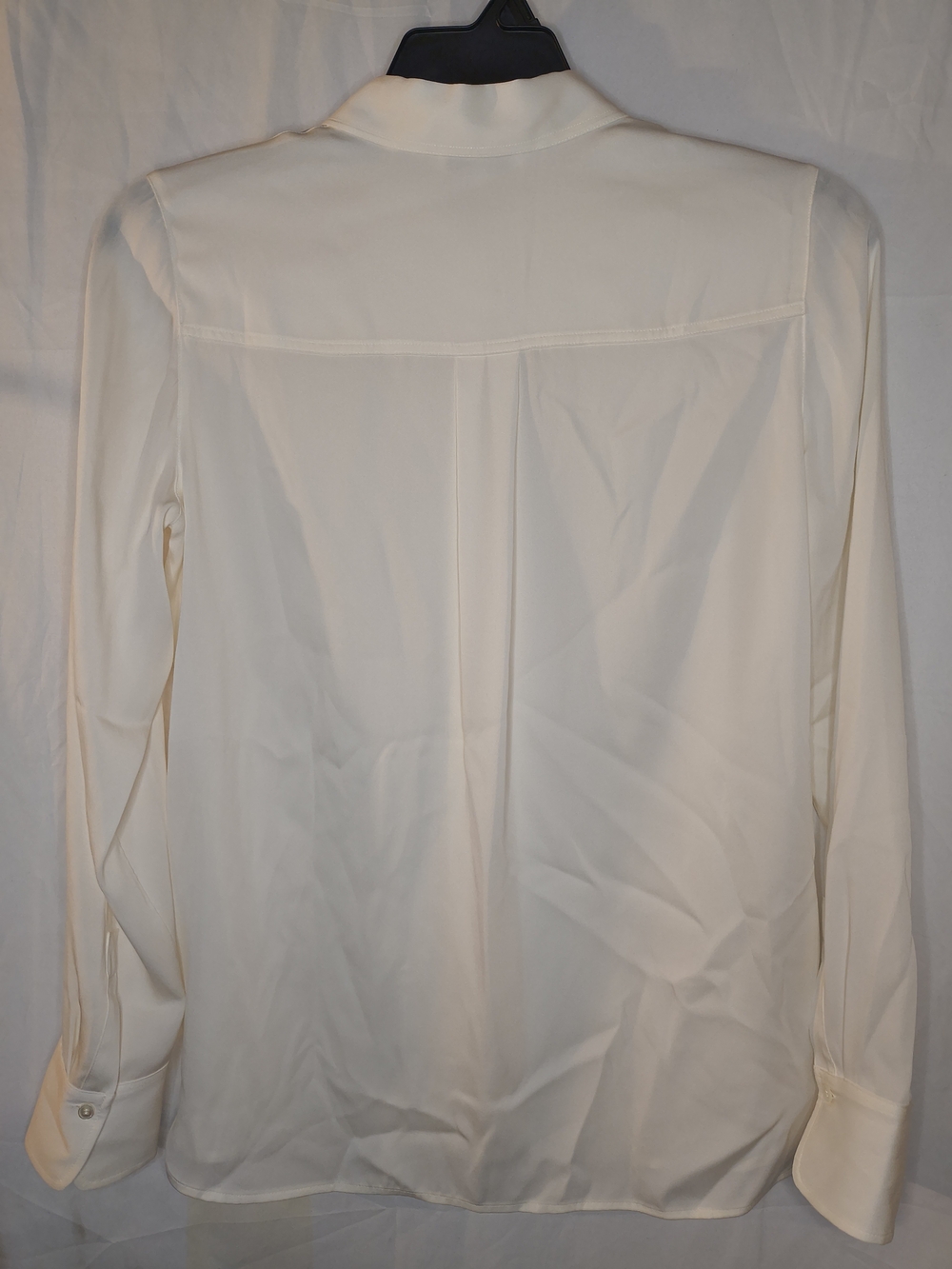 Vince NWT Ivory Silk Button Down Long Sleeve Blouse Shirt M - Picture 6 of 6